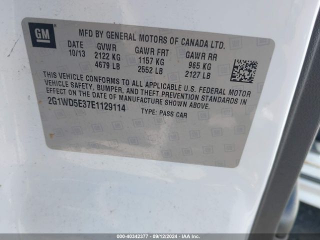 2G1WD5E37E1129114 Chevrolet IMPALA LIMITED POLICE