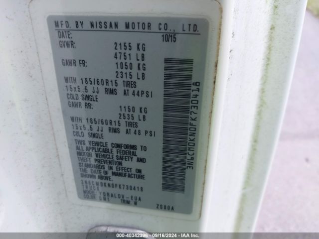 3N6CM0KN0FK730418 Nissan Nv200 S