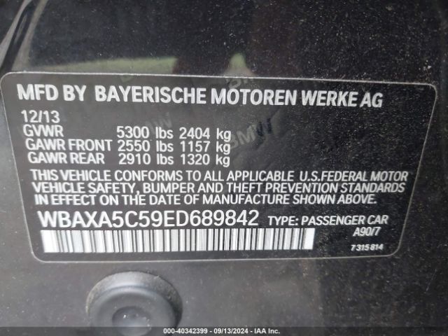 WBAXA5C59ED689842 BMW 535d