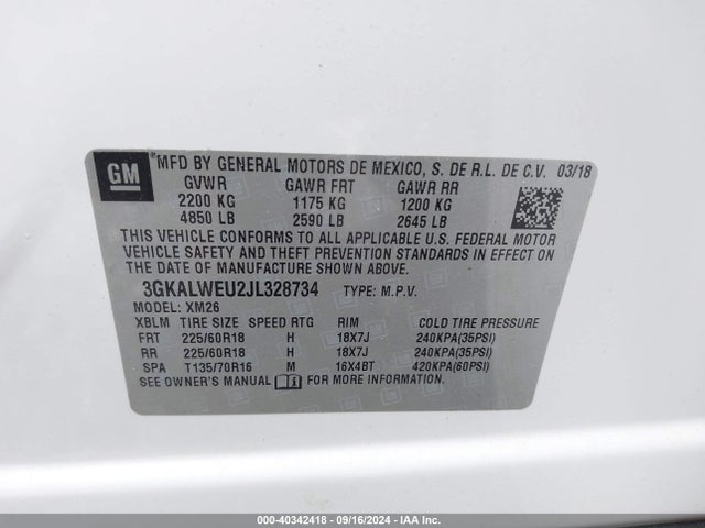 GMC Terrain Slt 2018 3GKALWEU2JL328734 Image 9