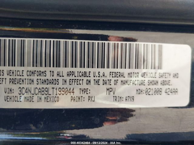 3C4NJCAB9LT199044 Jeep Compass Sport Fwd