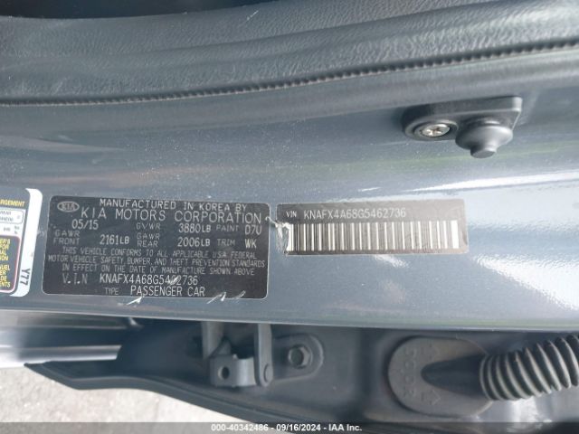 KNAFX4A68G5462736 KIA FORTE LX