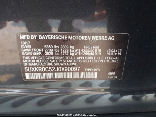 5UXKR0C52J0X90097 BMW X5 Xdrive35i