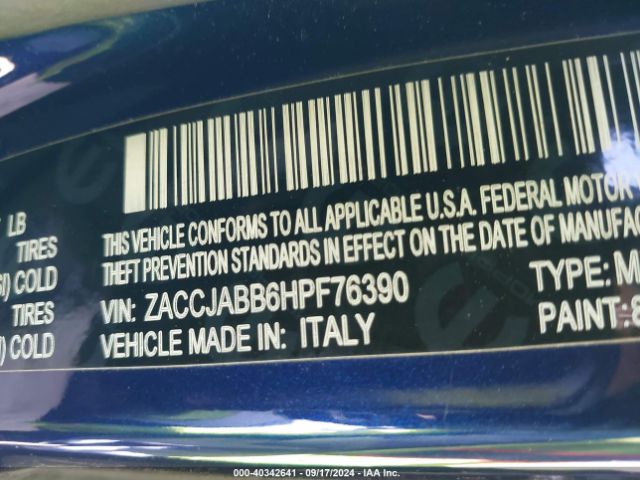 ZACCJABB6HPF76390 Jeep Renegade Latitude Fwd
