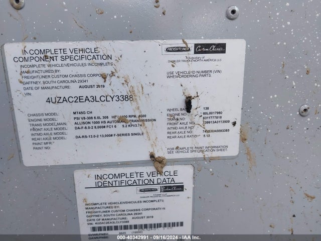 Freightliner Mt45g 2020 4UZAC2EA3LCLY3388 Image 8