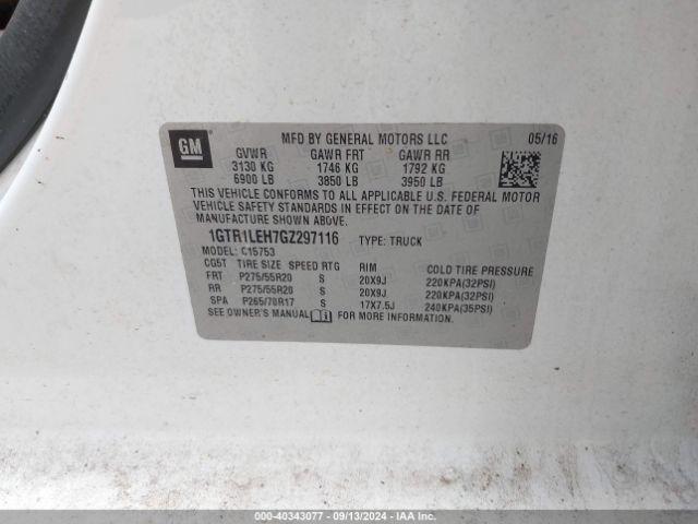 1GTR1LEH7GZ297116 GMC SIERRA 1500