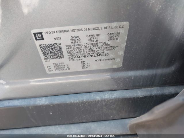 3GKALPEX7KL349810 GMC Terrain Slt