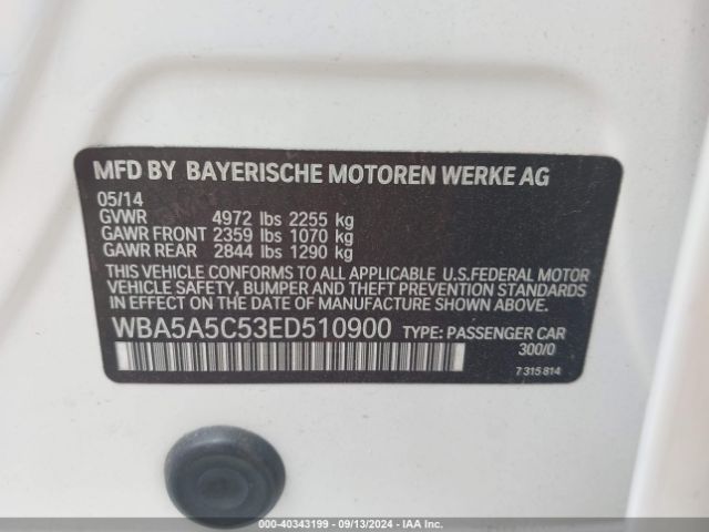 WBA5A5C53ED510900 BMW 528I