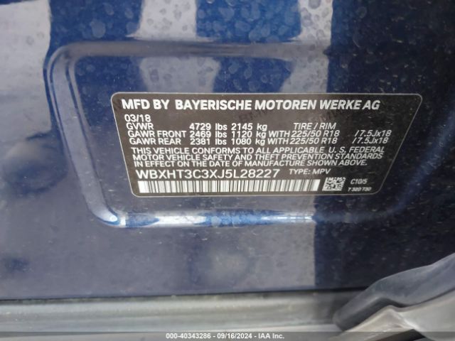 WBXHT3C3XJ5L28227 BMW X1 Xdrive28i