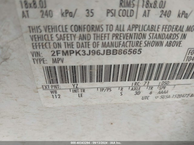 Ford EDGE SEL 2018 2FMPK3J96JBB86565 Image 9