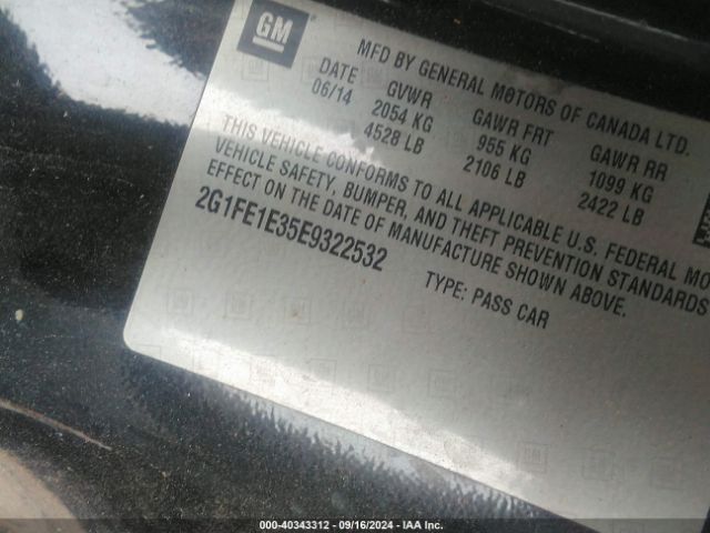 2G1FE1E35E9322532 Chevrolet Camaro 1ls