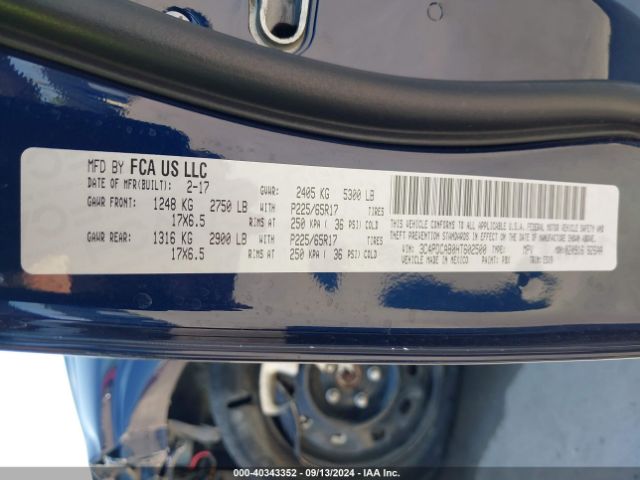 3C4PDCAB0HT602500 Dodge JOURNEY SE