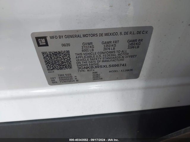 Chevrolet Blazer Awd 3lt 2020 3GNKBJRSXLS696741 Image 9