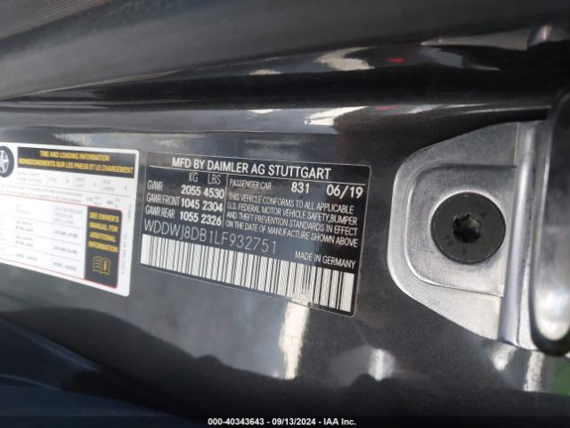 WDDWJ8DB1LF932751 Mercedes-Benz C 300