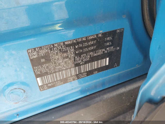 Toyota RAV4 LE 2021 2T3H1RFV7MW149725 Image 9
