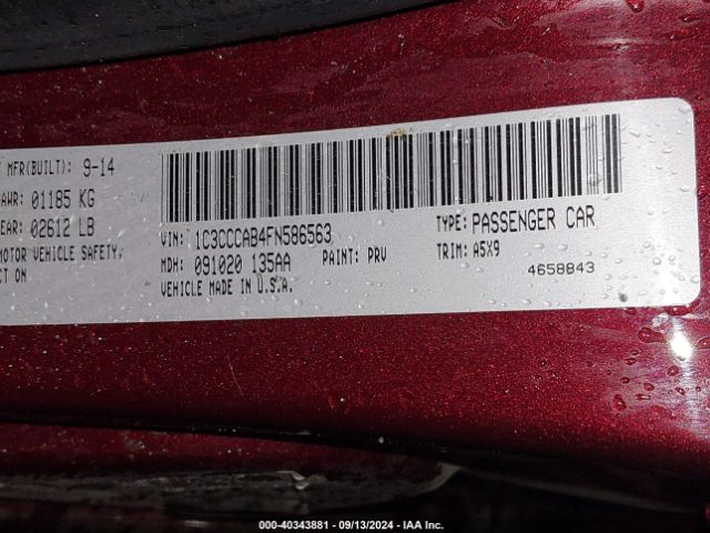 1C3CCCAB4FN586563 Chrysler 200 Limited