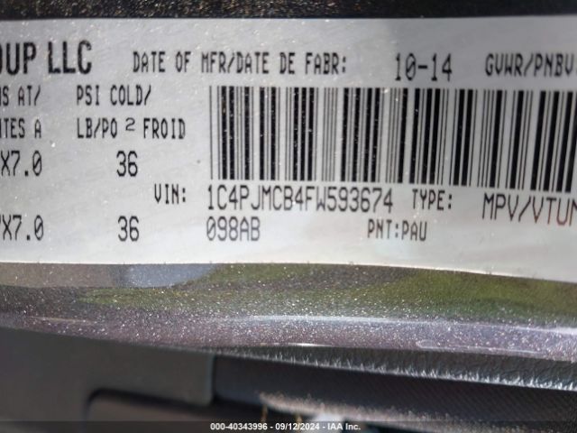 1C4PJMCB4FW593674 Jeep Cherokee North