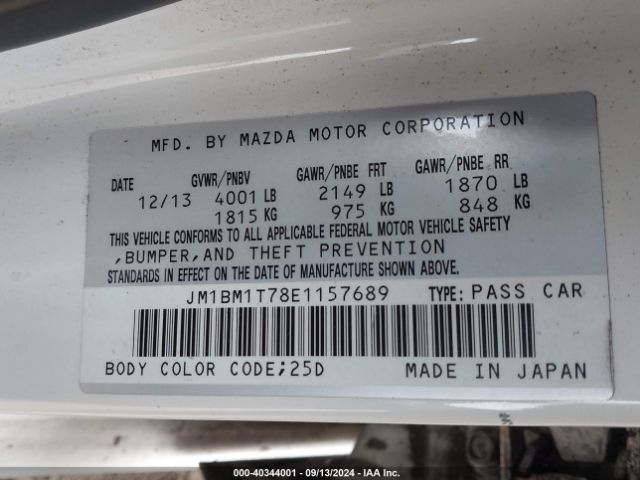 JM1BM1T78E1157689 Mazda Mazda3 I Sv