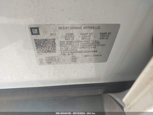 1GYKNARS2JZ144984 Cadillac Xt5 Standard
