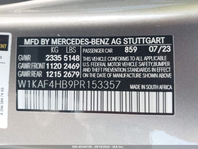 W1KAF4HB9PR153357 Mercedes-Benz C 300 4matic