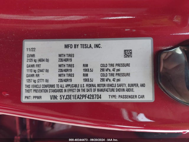 2023 TESLA MODEL 3 5YJ3E1EA2PF428704 Photo 8