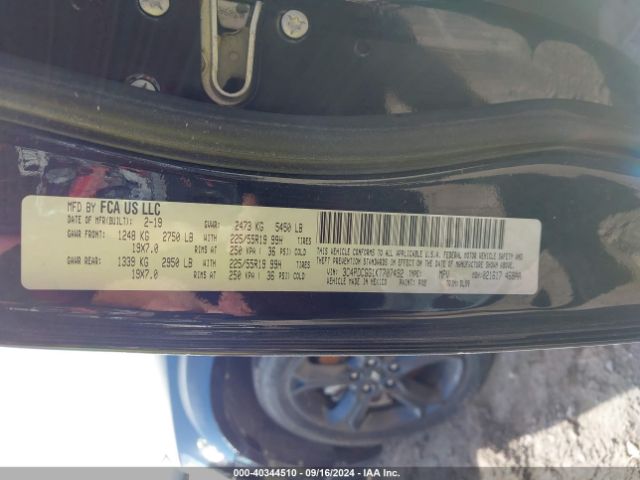 3C4PDCGG1KT707492 Dodge Journey Crossroad