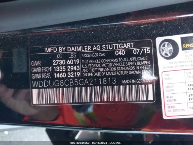 WDDUG8CB5GA211813 Mercedes-Benz S 550