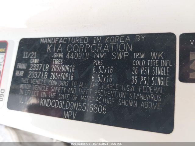 KNDCD3LD9N5516806 KIA Niro Plug-in Hybrid Ex