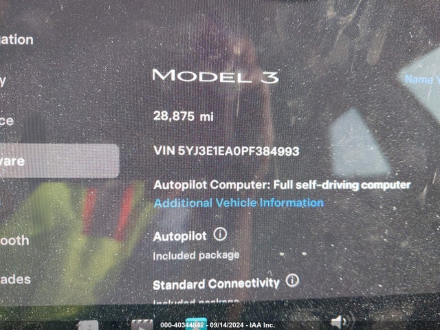 2023 TESLA MODEL 3 5YJ3E1EA0PF384993 Photo 6