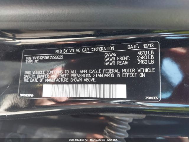 YV1612FS6E2293629 Volvo S60 T5