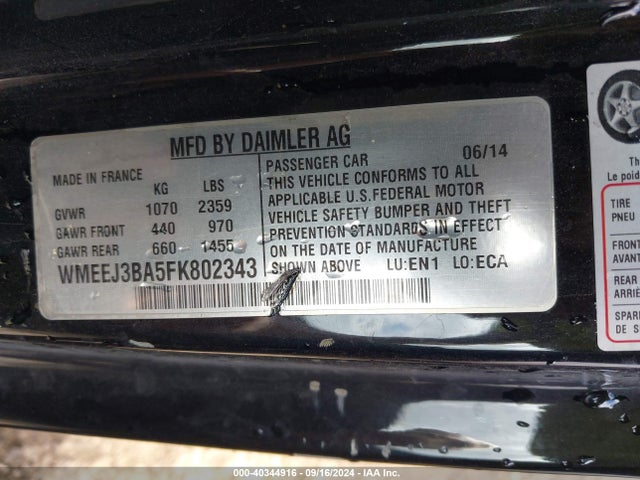 Smart Fortwo Passion/pure 2015 WMEEJ3BA5FK802343 Image 9