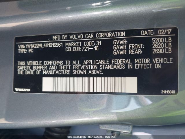 YV1A22ML4H1016961 Volvo S90 T6 Inscription