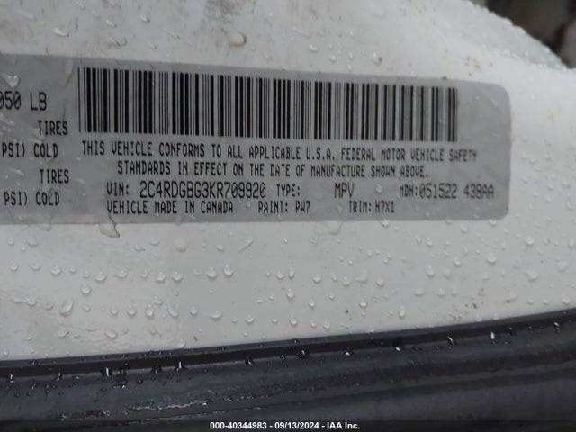 Dodge Grand Caravan Se 2019 2C4RDGBG3KR709920 Image 9