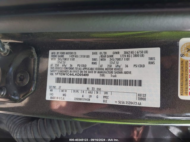 Ford F-150 Xl 2020 1FTEW1C44LKD05499 Image 9