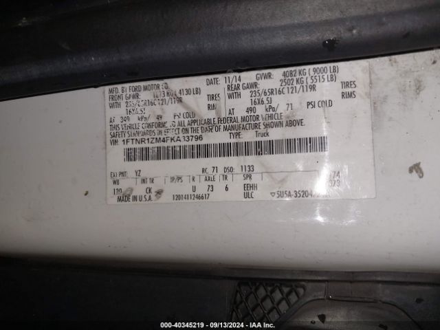 1FTNR1ZM4FKA33796 Ford Transit-250