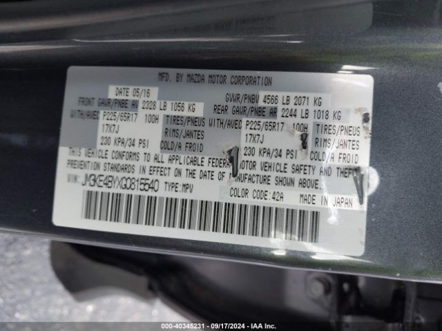 JM3KE4BYXG0815540 Mazda CX-5 SPORT