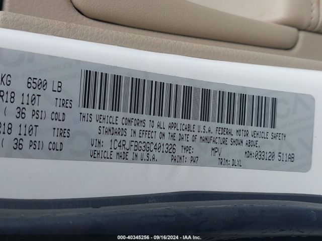 1C4RJFBG3GC401326 Jeep Grand Cherokee Limited
