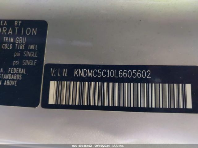 KNDMC5C10L6605602 KIA SEDONA EX