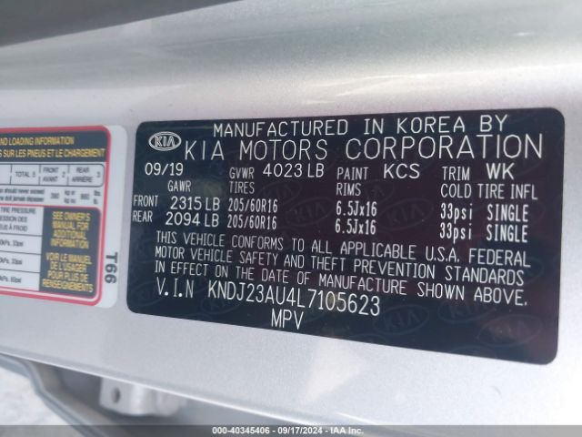 KNDJ23AU4L7105623 KIA SOUL S