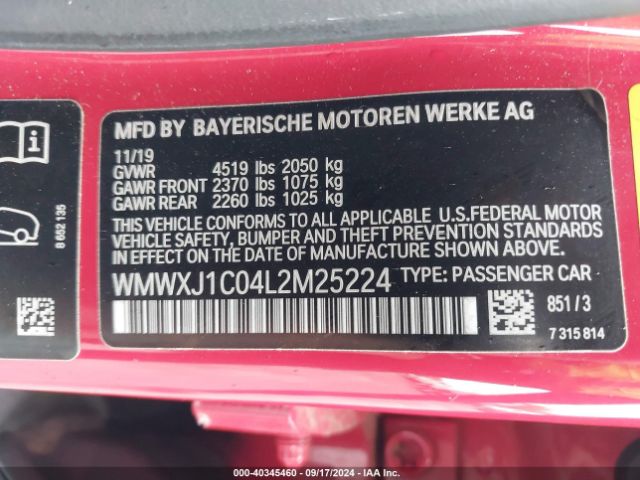 WMWXJ1C04L2M25224 Mini Clubman Cooper S