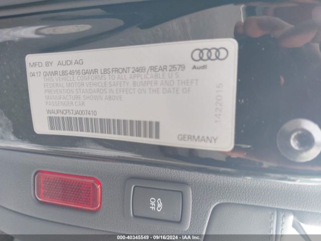 WAUFNCF57JA007410 Audi A5 2.0t Premium