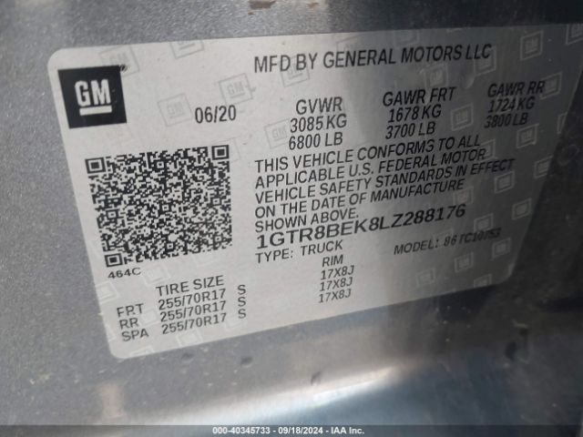 1GTR8BEK8LZ288176 GMC Sierra 1500 2wd Double Cab Standard Box Sle