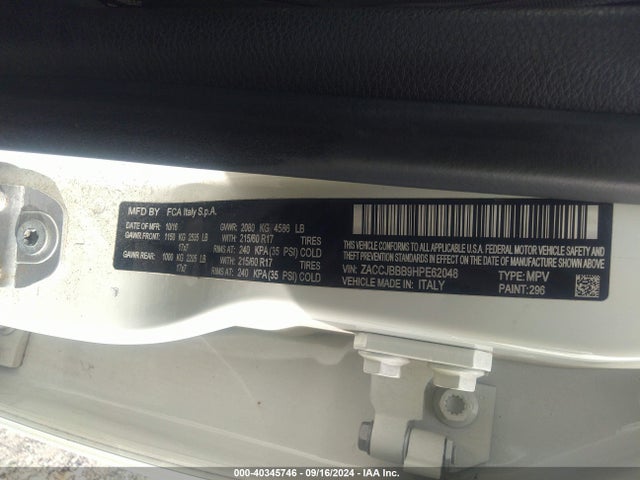 ZACCJBBB9HPE62048 Jeep Renegade Latitude 4x4