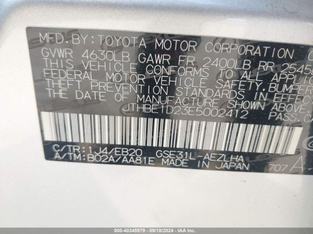 JTHBE1D23E5002412 Lexus IS 350
