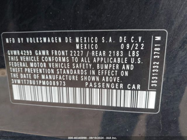 3VW1T7BU1PM008973 Volkswagen Jetta Gli 2.0t Autobahn