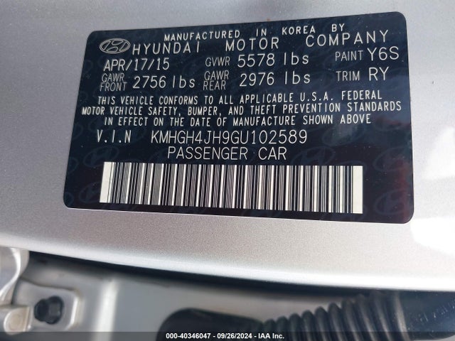 KMHGH4JH9GU102589 Hyundai Equus Ultimate
