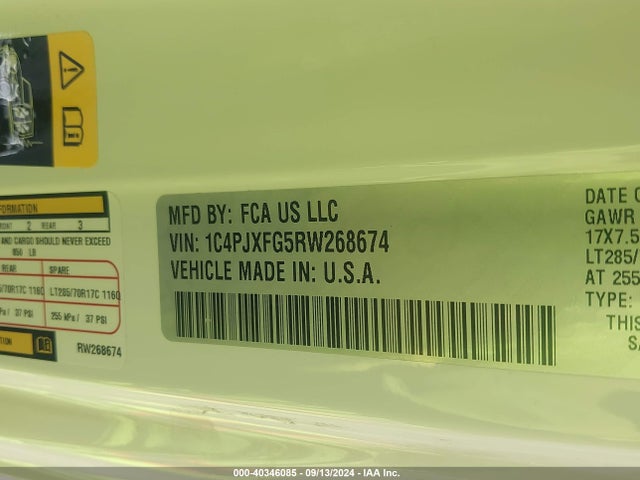 1C4PJXFG5RW268674 Jeep Wrangler 4-door Rubicon 4x4