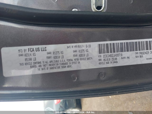 Dodge Charger Sxt Rwd 2018 2C3CDXBG2JH335718 Image 9