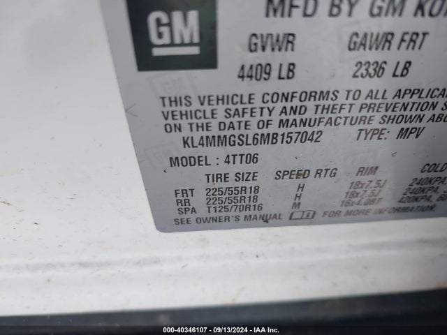 KL4MMGSL6MB157042 Buick Encore Gx Awd Essence