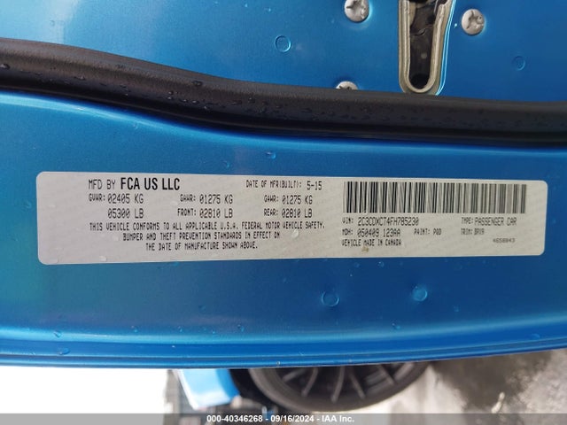 2C3CDXCT4FH785230 Dodge CHARGER R/T